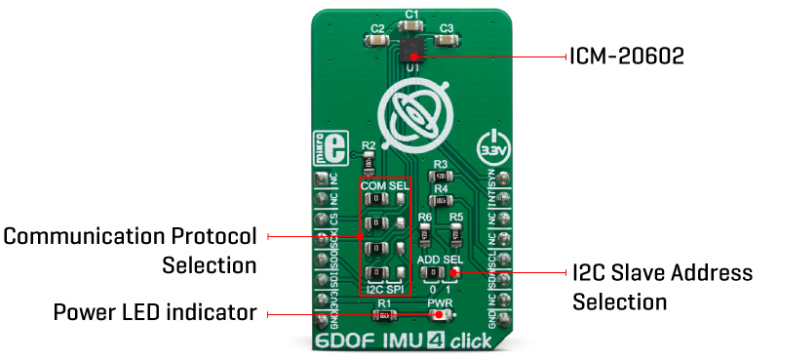 Mikroe MIKROE-3410 6DOF IMU 4 Click